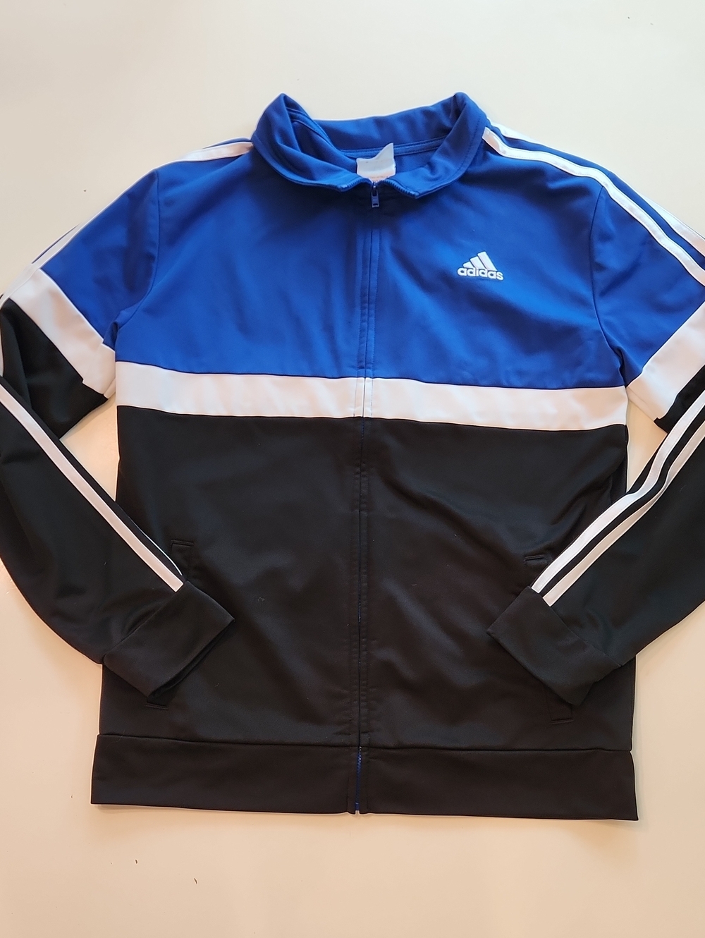 Adidas Track Jacket Blue Black Extra Large 18 20